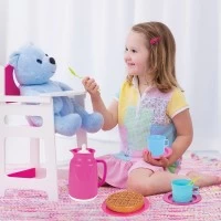 Jucarie set de servit ceaiul 38 piese cu suport pentru vase