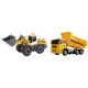 Set Dickie Toys Construction Twin Pack camion basculant MAN si buldozer Liebherr L566 Xpower Set Dickie Toys Construction Twin Pack camion basculant MAN si buldozer Liebherr L566 Xpower
