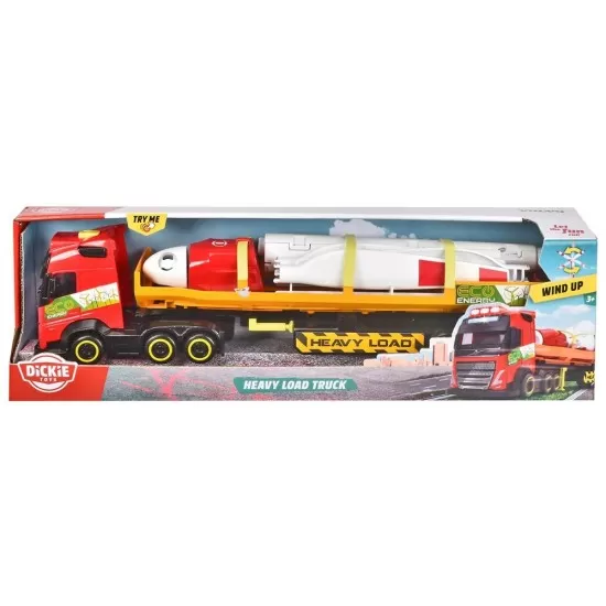 Set Dickie Toys Heavy Load Truck camion Volvo FH16 cu remorca si turbina eoliana Set Dickie Toys Heavy Load Truck camion Volvo FH16 cu remorca si turbina eoliana