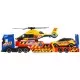 Set Dickie Toys Rescue Transporter 40 cm cu camion, masina, elicopter si accesorii Set Dickie Toys Rescue Transporter 40 cm cu camion, masina, elicopter si accesorii