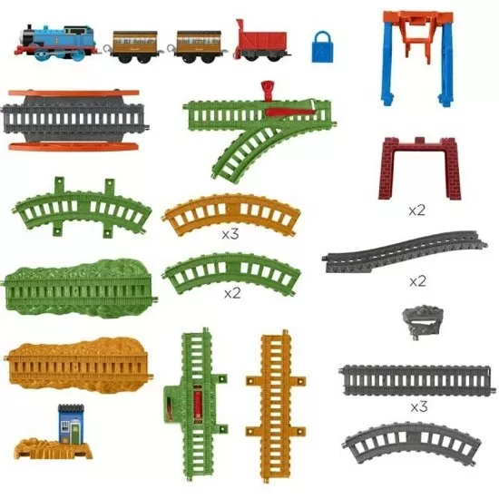 Set Thomas and Friends 3 in 1 cu sina, vagoane si locomotiva motorizata Set Thomas and Friends 3 in 1 cu sina, vagoane si locomotiva motorizata
