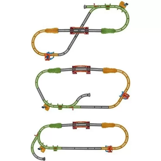 Set Thomas and Friends 3 in 1 cu sina, vagoane si locomotiva motorizata Set Thomas and Friends 3 in 1 cu sina, vagoane si locomotiva motorizata