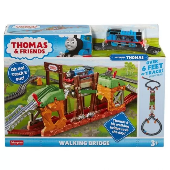 Set trenulet Thomas and Friends Walking Bridge cu sina si locomotiva motorizata Set trenulet Thomas and Friends Walking Bridge cu sina si locomotiva motorizata