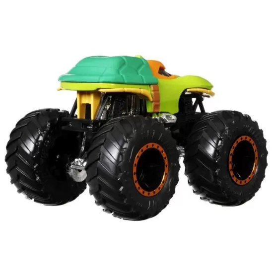 Set masinute Hot Wheels Monster Trucks Michelangelo vs Donatello