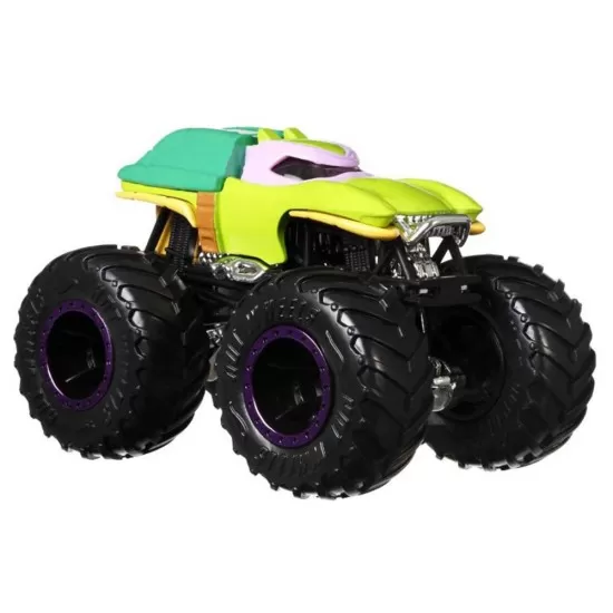Set masinute Hot Wheels Monster Trucks Michelangelo vs Donatello