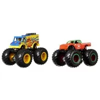 Set masinute Hot Wheels Monster Trucks Monster Patriot vs Tuon Ot Sriracha