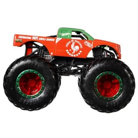Set masinute Hot Wheels Monster Trucks Monster Patriot vs Tuon Ot Sriracha