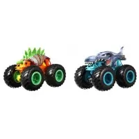 Set masinute Hot Wheels Monster Trucks Motosaurus vs Mega Wrex