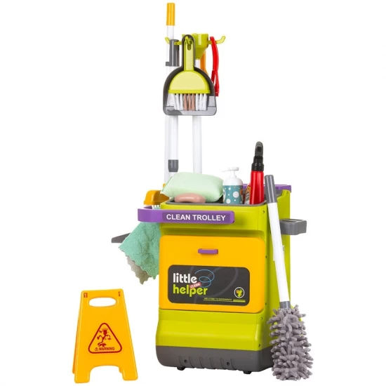 Set jucarie Chipolino Cleaning Trolley cu 16 accesorii Set jucarie Chipolino Cleaning Trolley cu 16 accesorii
