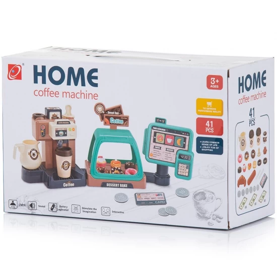 Set jucarie Chipolino Coffee Machine cu lumini, sunete si 41 accesorii