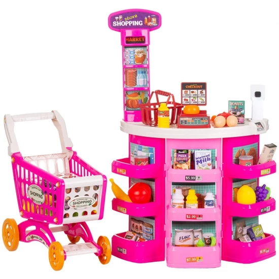 Set jucarie Chipolino Supermarket 78 cm cu lumini, sunete si 76 accesorii Set jucarie Chipolino Supermarket 78 cm cu lumini, sunete si 76 accesorii