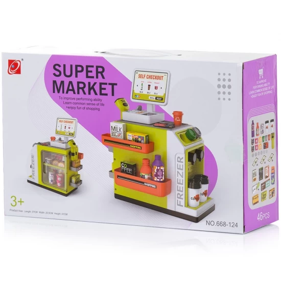 Set de joaca Supermarket Chipolino cu lumini, sunete si 46 accesorii