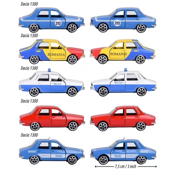 Set Majorette Dacia 1300 cu 5 masinute Set Majorette Dacia 1300 cu 5 masinute