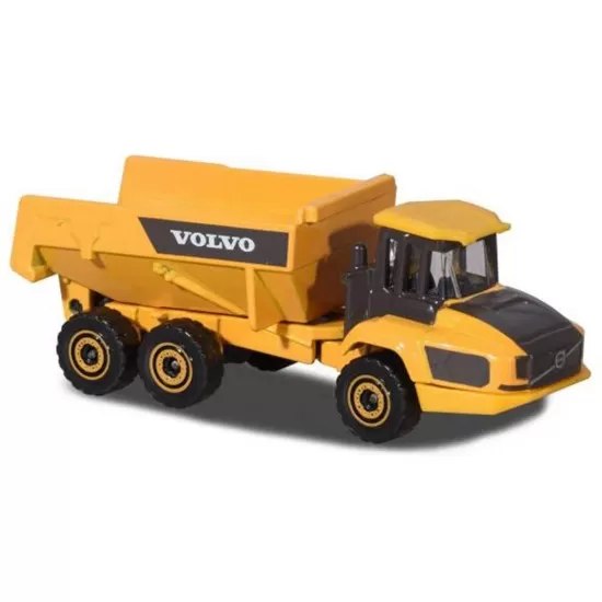 Set Majorette Volvo camion cu remorca, camion basculant, buldozer si excavator Set Majorette Volvo camion cu remorca, camion basculant, buldozer si excavator