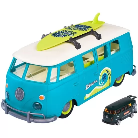 Set Majorette VW The Originals T1 Carry Case cu 2 vehicule Set Majorette VW The Originals T1 Carry Case cu 2 vehicule