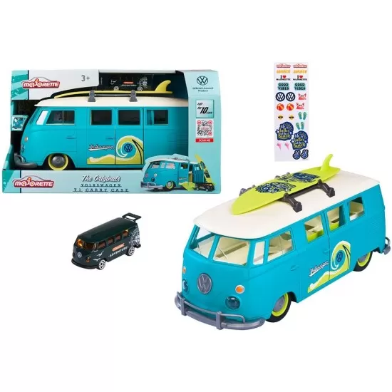 Set Majorette VW The Originals T1 Carry Case cu 2 vehicule Set Majorette VW The Originals T1 Carry Case cu 2 vehicule