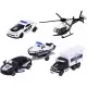 Set masinute Majorette Police Force cu 5 vehicule de interventie Set masinute Majorette Police Force cu 5 vehicule de interventie