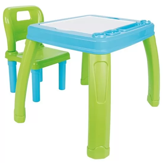 Set masuta cu scaun pentru copii Pilsan Study Table Blue