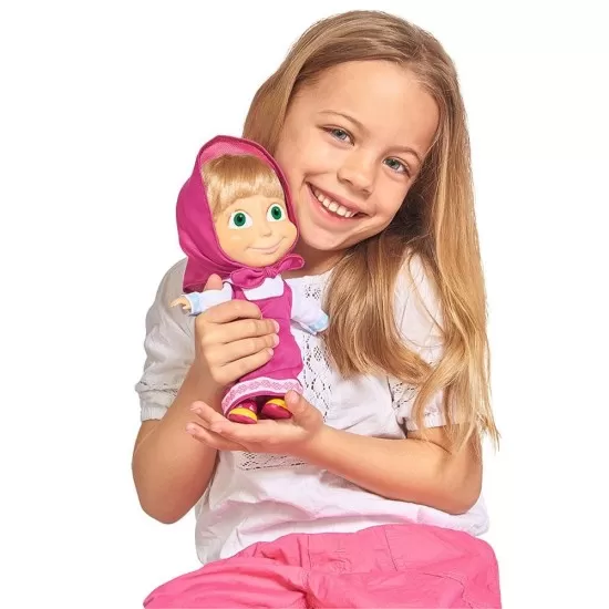 Set papusa Masha 23 cm si ursulet de plus 43 cm Simba Set papusa Masha 23 cm si ursulet de plus 43 cm Simba