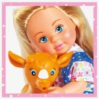 Set Simba Papusa Evi Love 12 cm, tractor cu remorca si accesorii