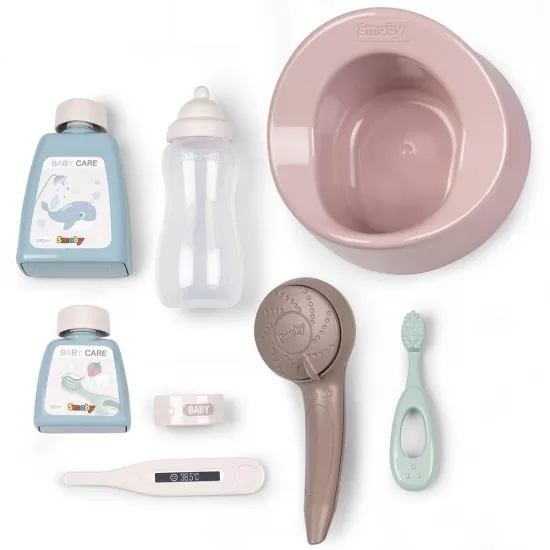 Set Smoby Baby Nurse cadita, olita si accesorii pentru papusi Set Smoby Baby Nurse cadita, olita si accesorii pentru papusi