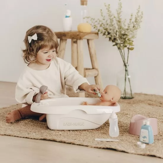 Set Smoby Baby Nurse cadita, olita si accesorii pentru papusi Set Smoby Baby Nurse cadita, olita si accesorii pentru papusi