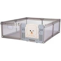 Tarc de joaca Chipolino Amico 200x180 cm cu usa beige