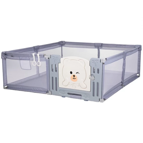 Tarc de joaca Chipolino Amico 200x180 cm cu usa Grey