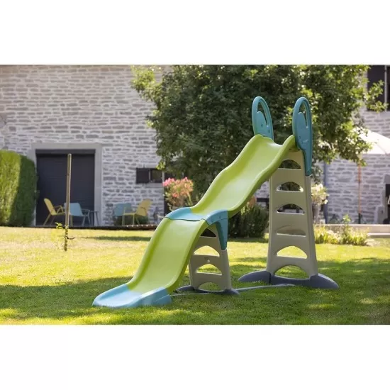 Tobogan Smoby Super Megagliss 2 in 1 verde cu albastru Tobogan Smoby Super Megagliss 2 in 1 verde cu albastru