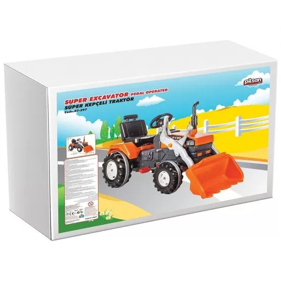 Tractor cu pedale Pilsan Super Excavator 07-297 portocaliu
