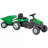 Tractor cu pedale si remorca Pilsan Active verde