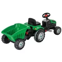Tractor cu pedale si remorca Pilsan Active verde