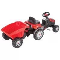 Tractor cu pedale si remorca Pilsan Active rosu