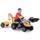 Tractor cu pedale si remorca Smoby Builder Max Galben
