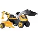Tractor cu pedale si remorca Smoby Builder Max galben Tractor cu pedale si remorca Smoby Builder Max galben