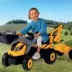Tractor cu pedale si remorca Smoby Builder Max galben Tractor cu pedale si remorca Smoby Builder Max galben