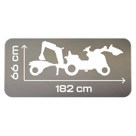 Tractor cu pedale si remorca Smoby Builder Max galben Tractor cu pedale si remorca Smoby Builder Max galben