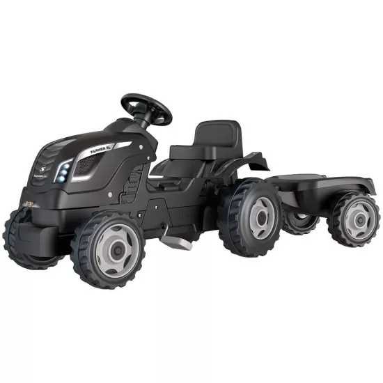 Tractor cu pedale si remorca Smoby Farmer XL negru Tractor cu pedale si remorca Smoby Farmer XL negru