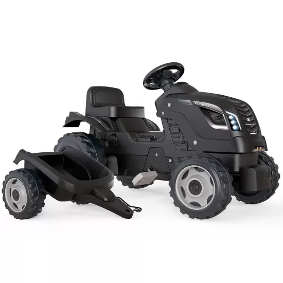 Tractor cu pedale si remorca Smoby Farmer XL negru Tractor cu pedale si remorca Smoby Farmer XL negru