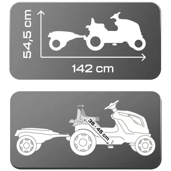 Tractor cu pedale si remorca Smoby Farmer XL negru Tractor cu pedale si remorca Smoby Farmer XL negru