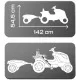 Tractor cu pedale si remorca Smoby Farmer XL negru Tractor cu pedale si remorca Smoby Farmer XL negru