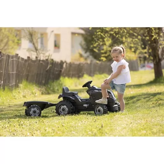 Tractor cu pedale si remorca Smoby Farmer XL negru Tractor cu pedale si remorca Smoby Farmer XL negru