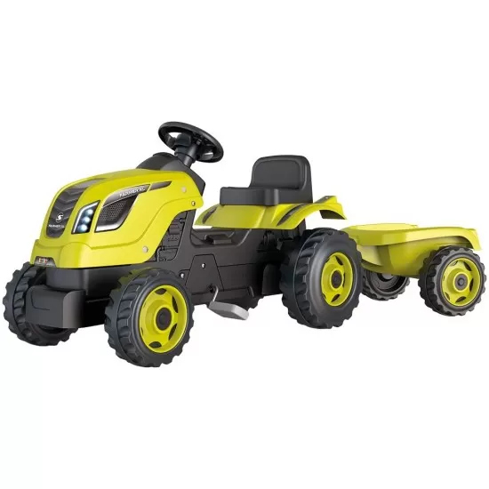 Tractor cu pedale si remorca Smoby Farmer XL verde Tractor cu pedale si remorca Smoby Farmer XL verde