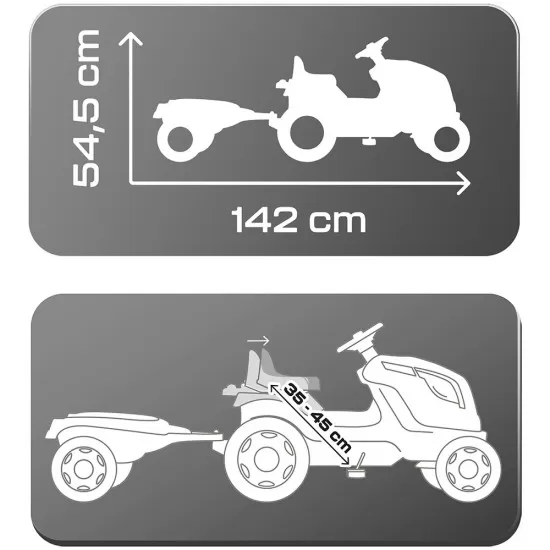 Tractor cu pedale si remorca Smoby Farmer XL verde Tractor cu pedale si remorca Smoby Farmer XL verde
