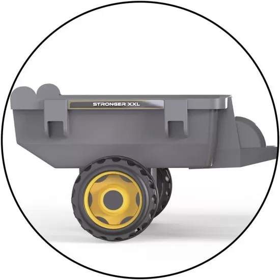 Tractor cu pedale si remorca Smoby Stronger XXL gri Tractor cu pedale si remorca Smoby Stronger XXL gri