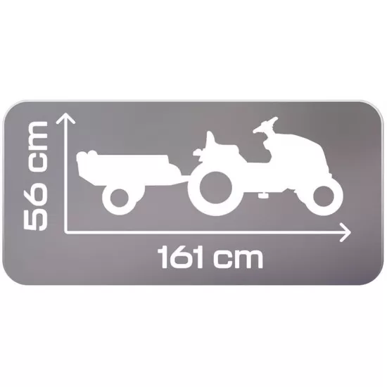 Tractor cu pedale si remorca Smoby Stronger XXL gri Tractor cu pedale si remorca Smoby Stronger XXL gri