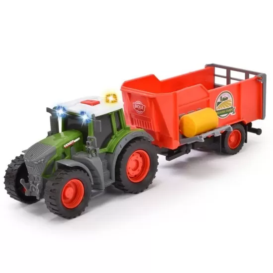 Tractor Dickie Toys Fendt Farm cu remorca Tractor Dickie Toys Fendt Farm cu remorca