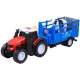 Tractor Dickie Toys Massey Ferguson Animal Trailer 26 cm cu lumini, sunete, remorca si figurina vaca Tractor Dickie Toys Massey Ferguson Animal Trailer 26 cm cu lumini, sunete, remorca si figurina vaca