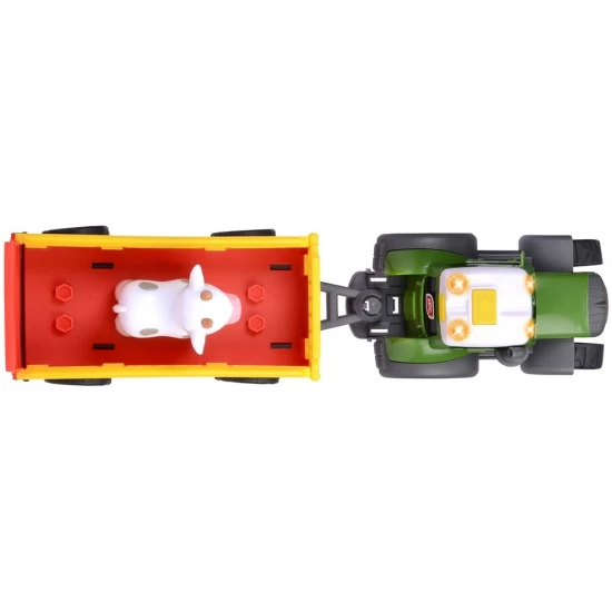 Tractor Simba ABC Fendt Animal Trailer 30 cm cu lumini, sunete, remorca si figurina Tractor Simba ABC Fendt Animal Trailer 30 cm cu lumini, sunete, remorca si figurina