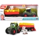 Tractor Simba ABC Fendt Animal Trailer 30 cm cu lumini, sunete, remorca si figurina Tractor Simba ABC Fendt Animal Trailer 30 cm cu lumini, sunete, remorca si figurina